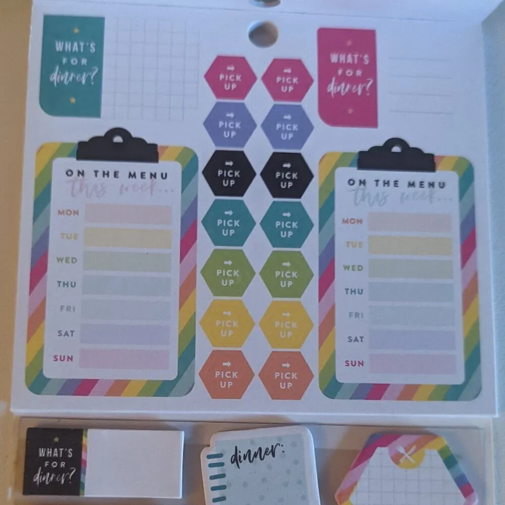 NWT 574 Happy Planner 'Meal Planning' Multi Pack Stickers Sticky Notes Food HTF